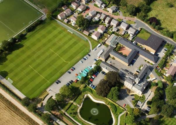 An aerial view of Leeds United's training ground at Thorp Arch.