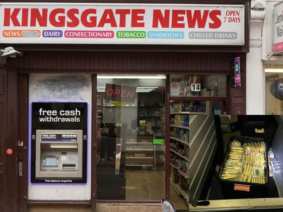 The newsagents where the discovery was made