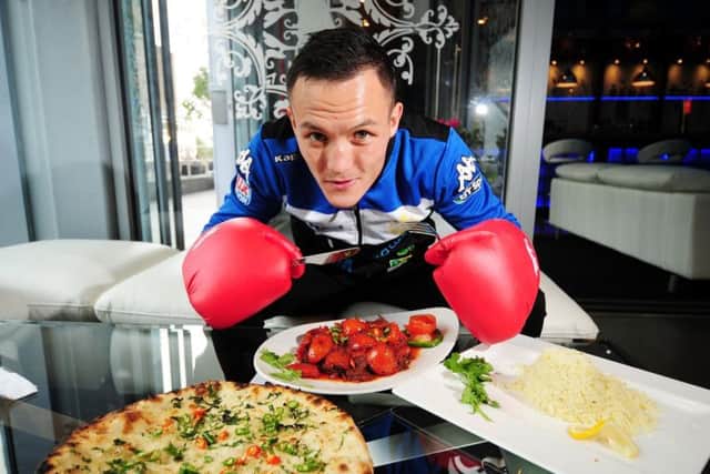 The Leeds Warrior is on a strict pre-fight diet but plans to tuck into the Rogan Josh Warrington at Bengal Brasserie to celebrate his October 21 win. Photo: Simon Hulme