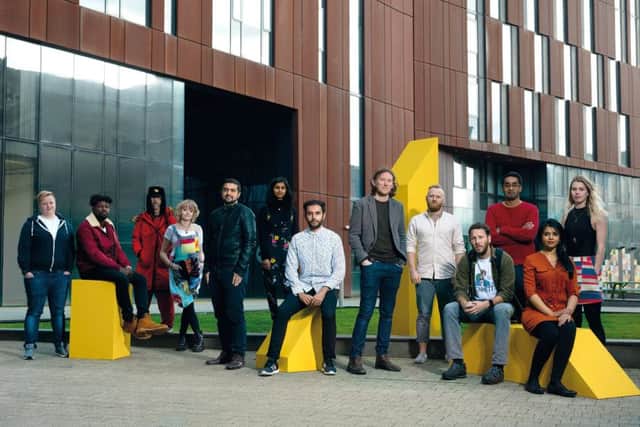 YORKSHIRE'S FINEST: (L-R) Rosie Summers, Leeds Young Persons Film Festival; Dave 0, Studio 12; Jez Colborne, Mind the Gap; Summer Knight, Location Runner for Victoria; Shay Moradi, Running the Halls; Maariah Hussain, Ackley Bridge; Moshin Ahmad, True North; Miles Watts, One&Other; Richard Orillo;  Oliver Semple, Monster Island Films; Hugh Mann Adamson, Let There Be Light Productions; Suman Hanif, Documentary Maker; Sarah Broadbent, Orillo.