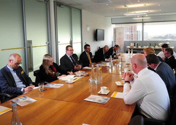 Round table event at Bond Dickinson, Whitehall Riverside, Leeds..12th October 2017 ..Picture by Simon Hulme
