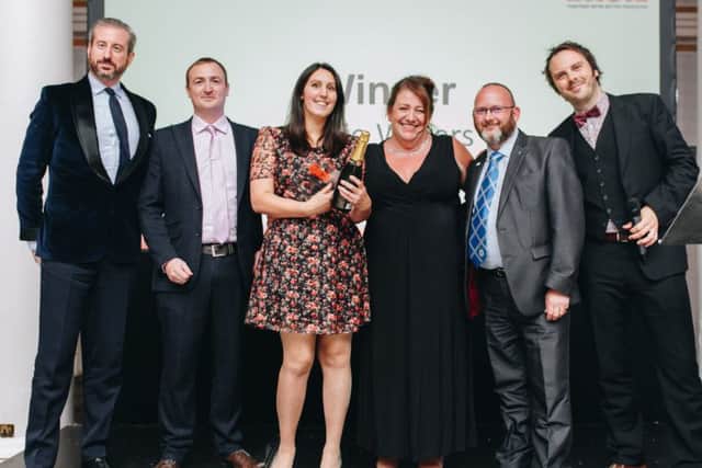 Outstanding Contribution to Leeds award winner Katie Waters, of Street Angels (pictured third from left).