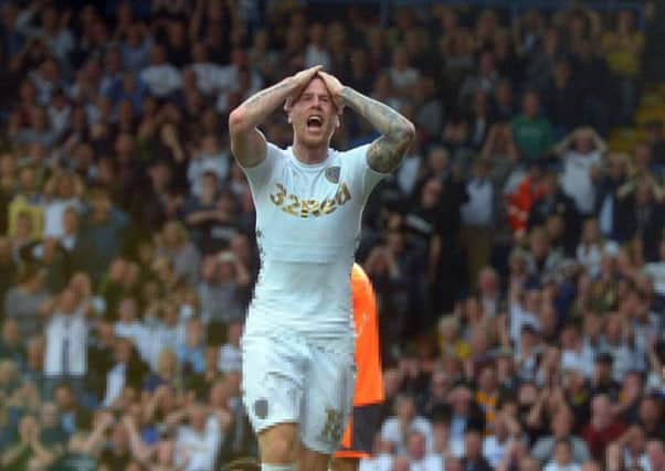 HEAD IN HANDS: Pontus Jansson agonizes after missing a chance against Reading on Saturday.