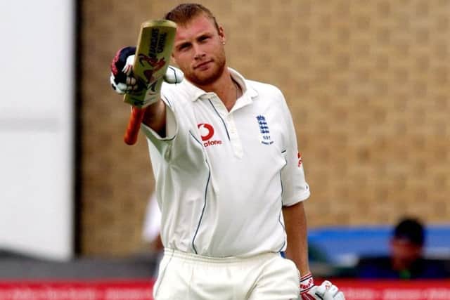 Speaking out: Andrew Flintoff, pictured playing during the 2005 Ashes series, has spoken about his own struggles with depression. Picture: PA.