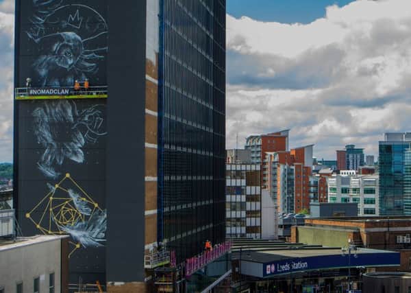 MET WITH APPLAUSE: The Athena Rising mural. PIC: James Hardisty