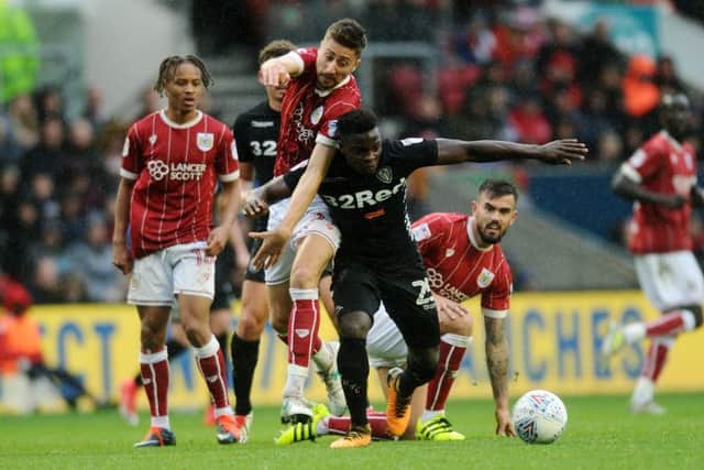Ronaldo Vieira battles in midfield against Bristol City.