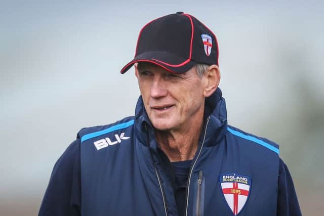 England head coach Wayne Bennett: Happy with his half-back pairing.