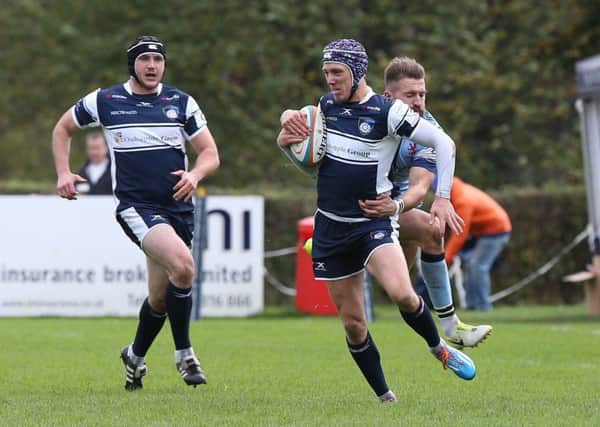 Louis Brown on the attack for Yorkshire Carnegie.