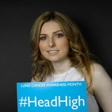 STIGMA: Kay Murgatroyd is living with lung cancer aged only 19.