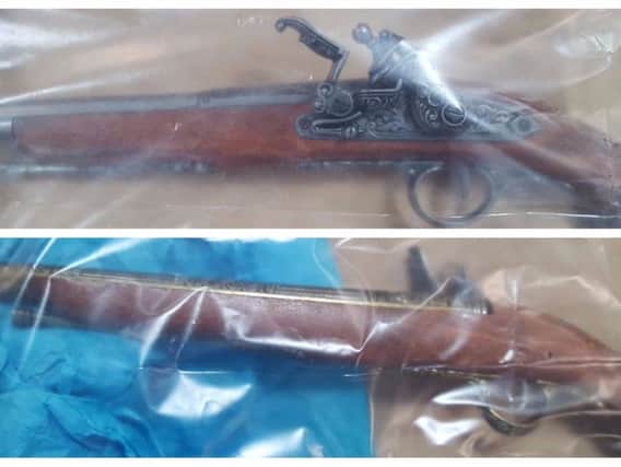 The antique muskets handed in to a charity shop in Leeds. Picture: @WYP_LeedsEast_3