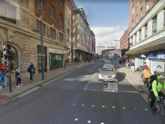 The vehicle was stopped in Albion Street, Leeds. Picture: Google