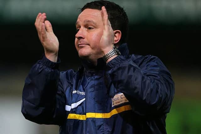 Guiseley manager Paul Cox.
