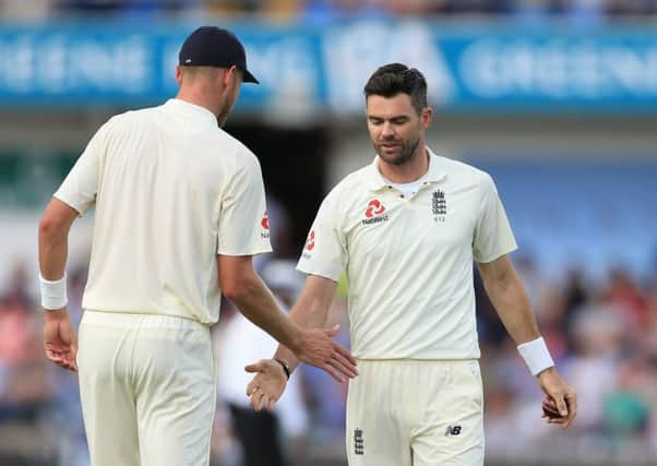 England's James Anderson, right. Picture: PA.