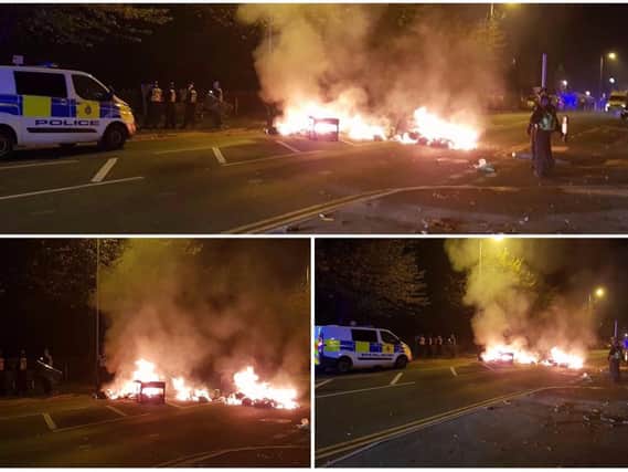 Ahmed Ibrahim took these photos of the incident in Harehills