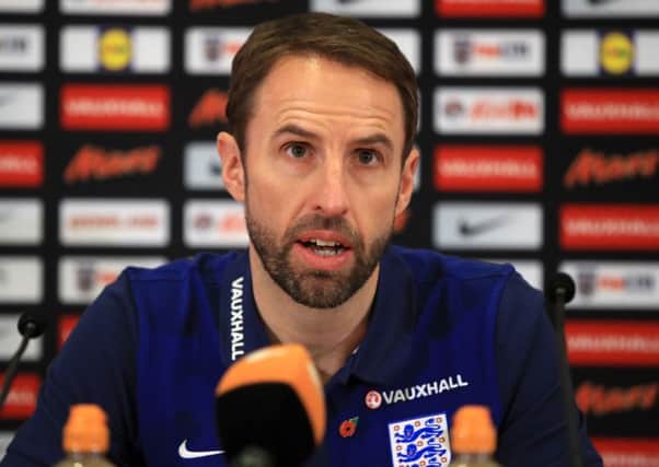 England manager Gareth Southgate faces the media at St George's Park, Burton (Picture: Mike Egerton/PA Wire).