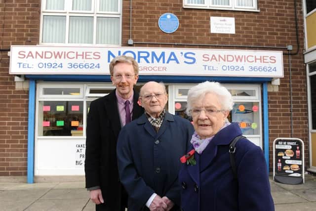TRIBUTE: Kevin Trickett along Nellies nephew and niece, George Spindler and Margaret Rose Truelove. PIC: Scott Merrylees