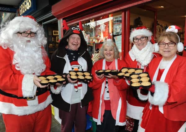 Armley Victorian Fair in 2016 at the British Heart Foundation shop on Town Street. From left, Raymond Sandeson, Irene Long, Nora Cleary, volunteers, Sharon Fisher, manager, Susan Denton, assistant manager