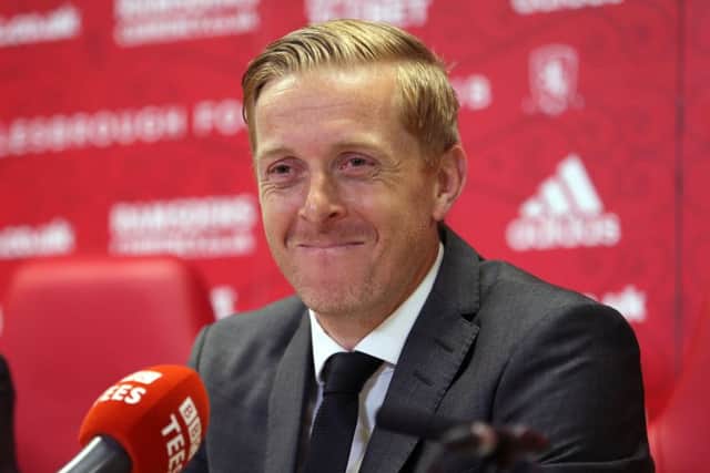 Garry Monk, on the day he was revealed as the new Middlesbrough manager - two weeks after quitting Leeds. Picture: Richard Sellers/PA