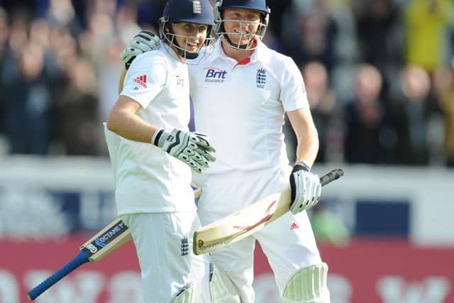 Formidable duo: Yorkshire team-mates Joe Root and Jonny Bairstow sharing the crease for England in 2013. By their own admission, they were just young kids back then but they return to Australia as much more seasoned and capable international cricketers. (Picture: PA)