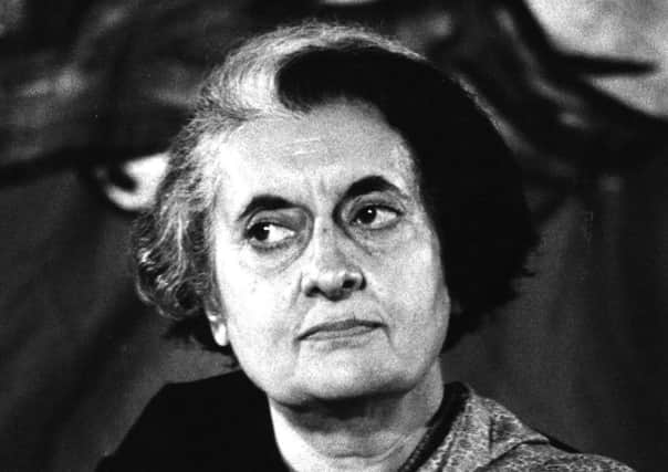 Indira Gandhi (1917 - 1984), Indian politician and daughter of Nehru. She was assassinated in 1984 by members of her Sikh bodyguard.   (Photo by Evening Standard/Getty Images)