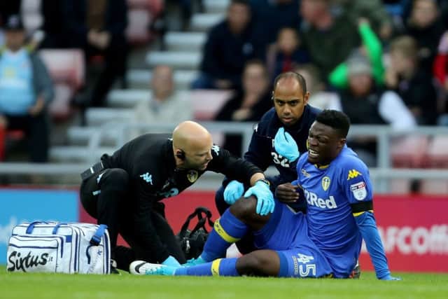 Caleb Ekuban is injured at Sunderland