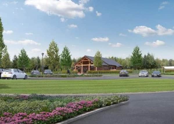 A computer generated image of plans for a crematorium in Garforth, Leeds. PIC: Westerleigh Group Ltd