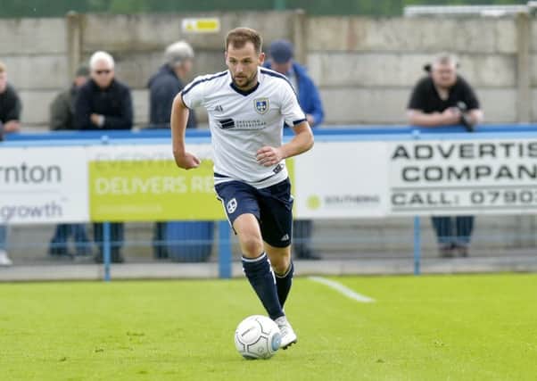 SIDELINED: Guiseley's Will Hatfield. Picture: Steve Riding.