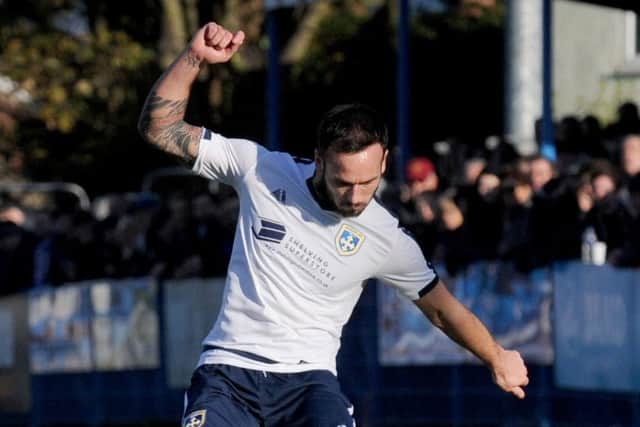 Guiseley's
Lee Molyneux.