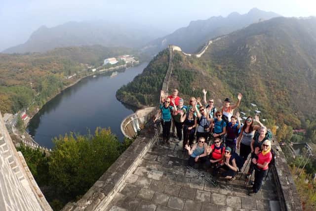 CHARITY: Kairen Brown and the group during their trek.