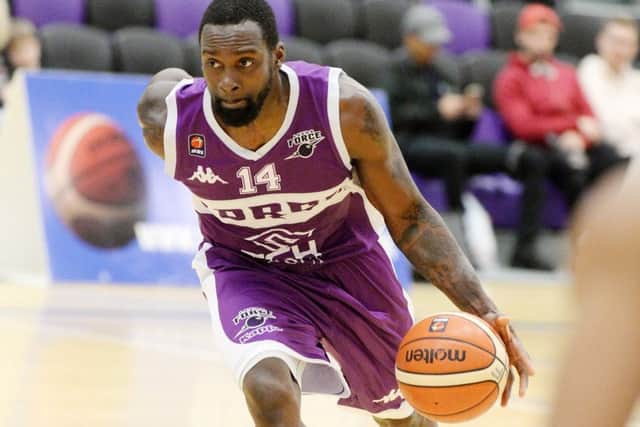 Samuel Toluwase in action for Leeds Force against Cheshire Phoenix (Picture: Bruce Rollinson)