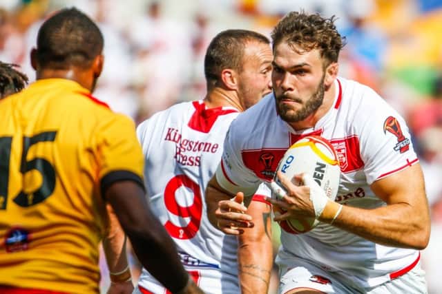 Alex Walmsley in action against Papua New Guinea.
