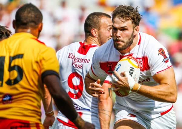 Alex Walmsley in action against Papua New Guinea.