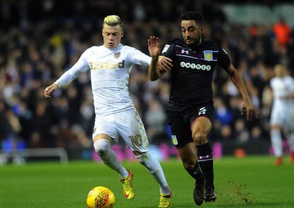 CLOSE-FOUGHT: Leeds 
United's Gianni Alioski takes on Aston Villa's Neil Taylor.
 Picture: Jonathan Gawthorpe.