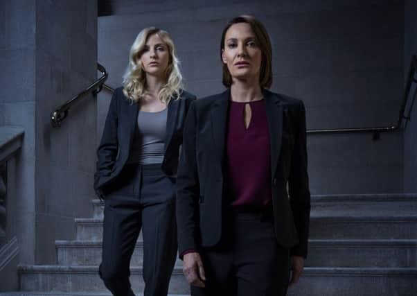 STEP BY STEP: Sarah Parish as Elizabeth Bancroft, right, and Faye Marsay as Katherine Stevens in new four-part ITV crime drama Bancroft.