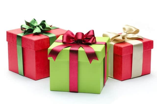 Christmas boxes.