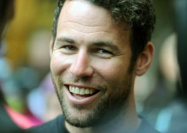 Cyclist Mark Cavendish at a press conference at The Piece Hall, Halifax. PIC: Tony Johnson