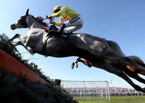 Politologue, ridden by jockey Sam Twiston-Davies during the Doom Bar Maghull Novices' Chase in April. PIC: David Davies/PA Wire