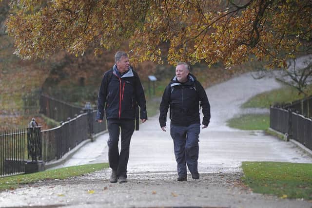 Chris Powell and Andrew Wilson at Yorkshire Sculpture Park. Picture Scott Merrylees