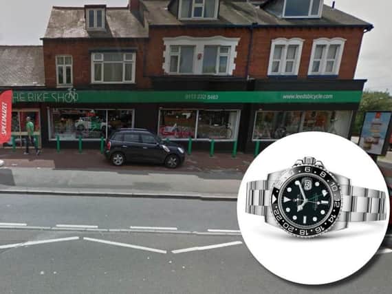 The Bike Shop, Crossgates and inset, a Rolex watch
