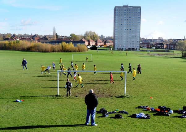 PLANS: Gipton Juniors training at Fearnville Leisure Centre where the new school was proposed to be built.