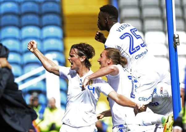 Marcus Antonsson celebrates his goal at Sheffield Wednesday last season.