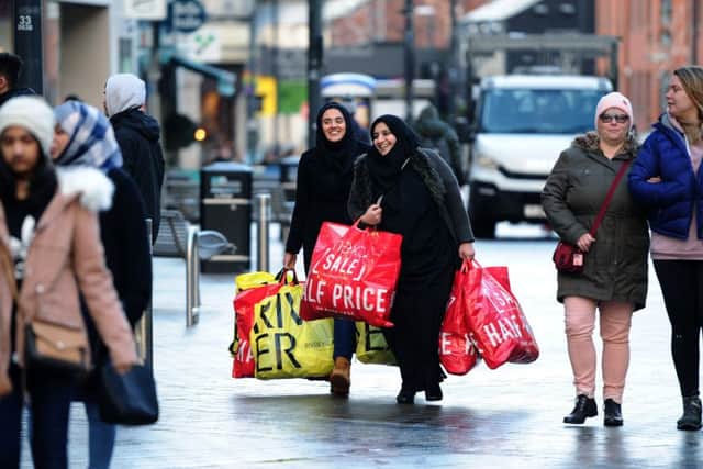 Boxing Day sales shoppers on Briggate in Leeds.
26th December 2017.
Picture Jonathan Gawthorpe