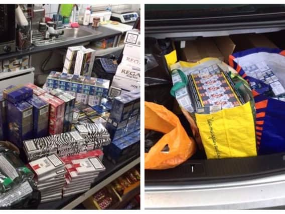 Illegal cigarettes found by police during searches in Armley and Bramley. Picture: West Yorkshire Police