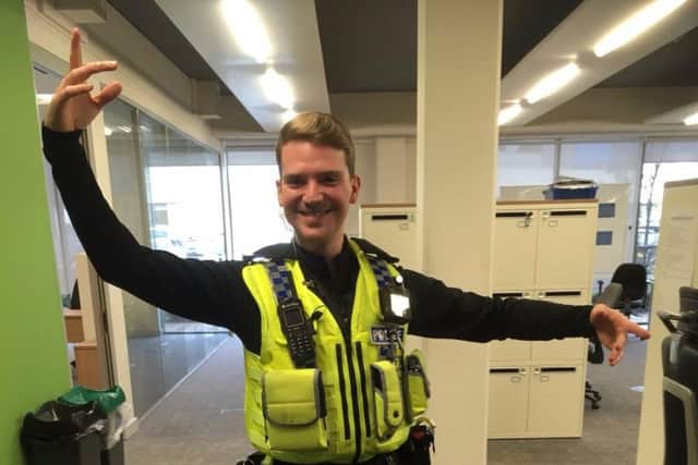 PC Craig Newbould revealed that he had trained as a ballet dancer when he was a child.
