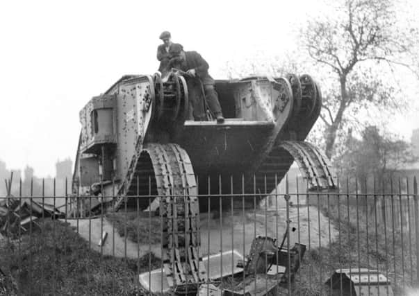SECOND WORLD WAR

1932

Demolition of tank on Woodhouse Moor, Leeds.

Note: This is a First World War British tank.