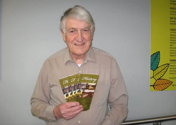 John Ferguson, webmaster at Friends of Roundhay Park, with his history trail leaflet.