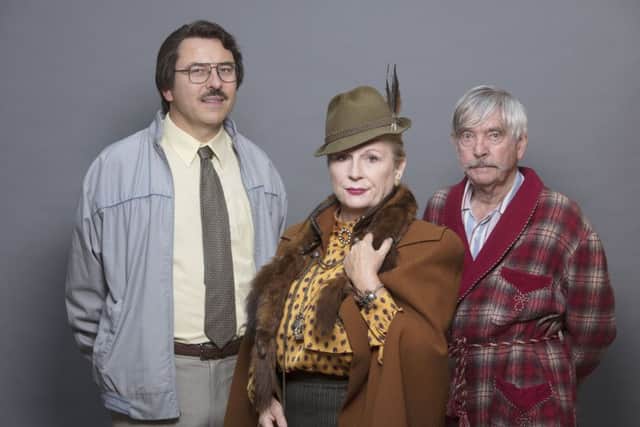 OUT OF THE TWILIGHT ZONE: Barry (David Walliams), Miss Dandy (Jennifer Saunders) and Grandpa (Tom Courtenay) in Grandpas Great Escape.