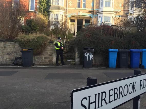 A house was raided in Shirebrook Road, Meersbrook, this morning
