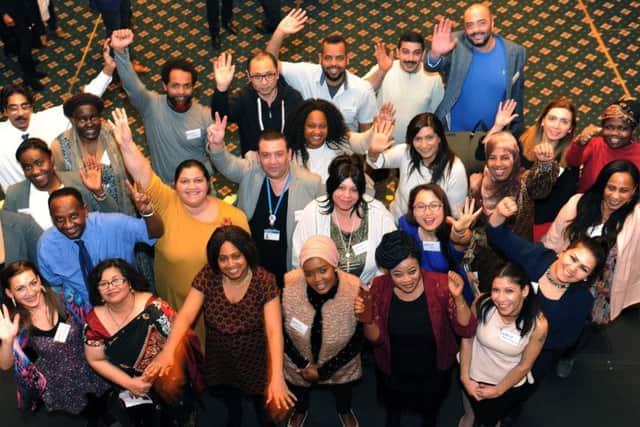 Leeds's rainbow of communities unite at the ÃœCollective Issues and Collaborative Solutions" summit at Leeds Civic Hall where people from various backgrounds came together with Leeds leaders.19th December 2017. Picture Jonathan Gawthorpe.