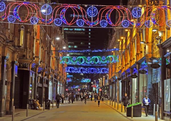 Leeds Christmas Lights.   Picture Tony Johnson.